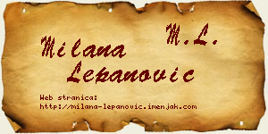 Milana Lepanović vizit kartica
